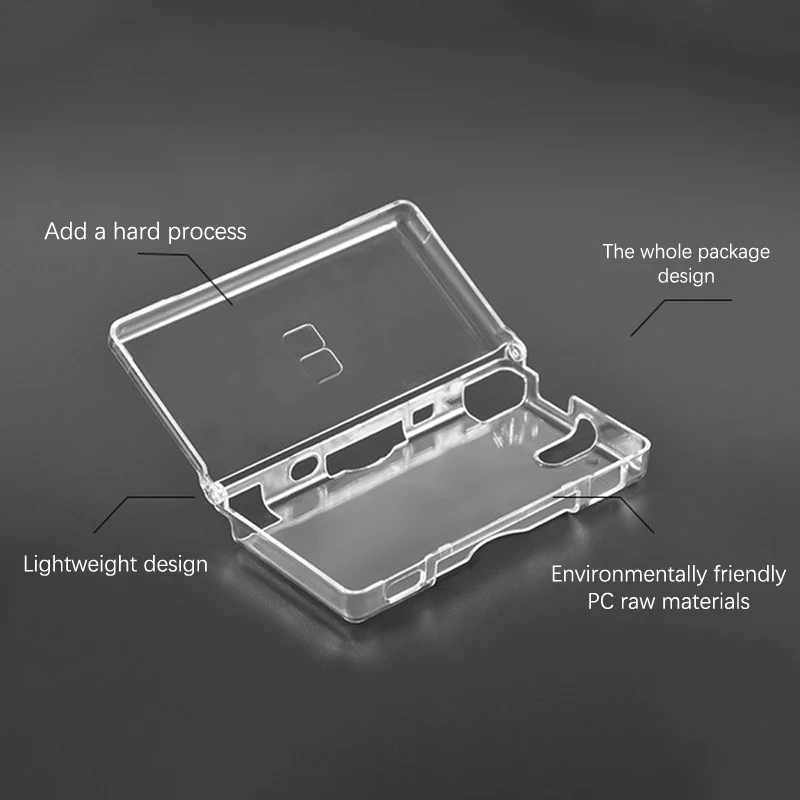 Transparent Game Case Cover NDSL Protective Case Replacement Case Screen Lens For Nintend DS Lite