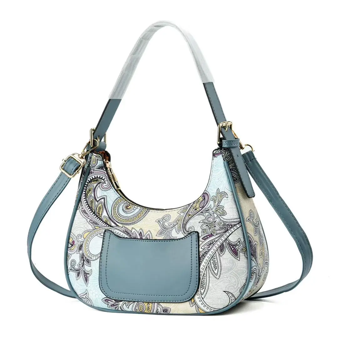 

Женская сумка через плечо с принтом во французском стиле, маленькая сумка на плечо под мышками, универсальный нишевый аксессуар на весну и лето