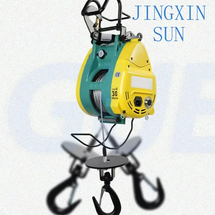 DC Electric Hoist 300kg for Diamond Tools Double Hole Small Electric Hoist for Construction Lifting Equipment Industrial