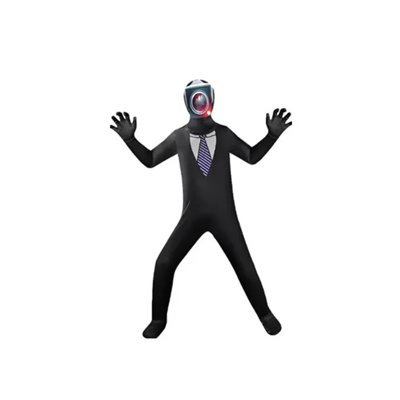 Skidibi المرحاض الاطفال تأثيري حلي الصبي تمويه المتحدث Tvman حللا قناع فستان الهالوين حتى طفلة حفلة مضحك الزي