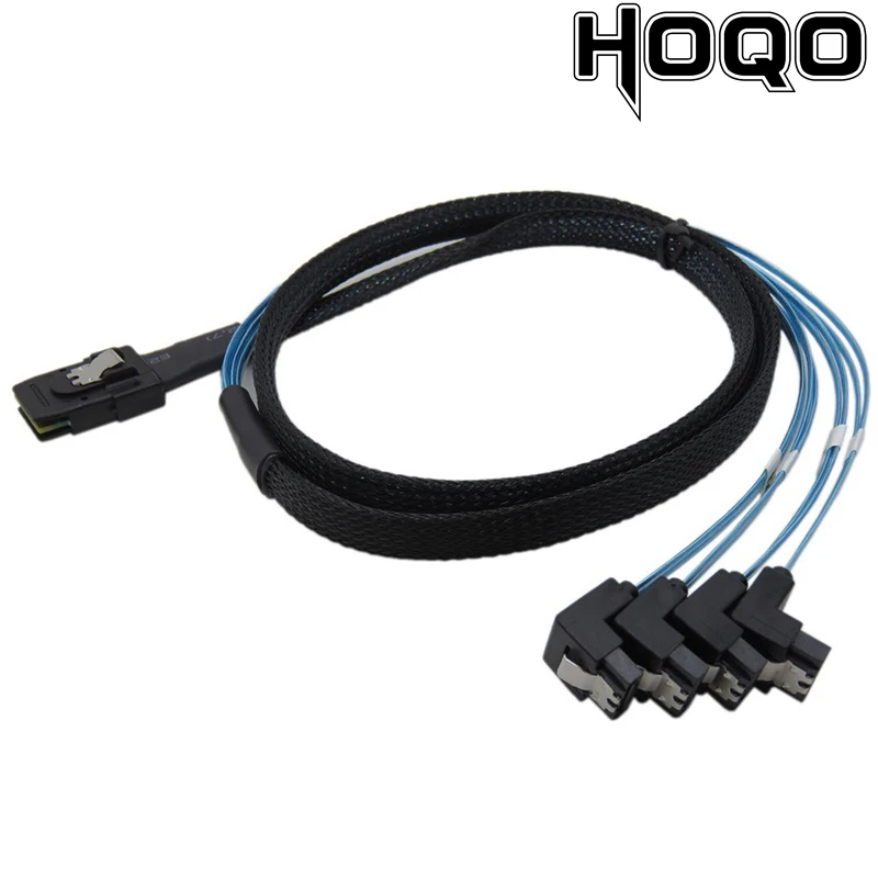 

20pcsSAS sata cable Mini SAS SFF-8087 36P to 4 Angle SATA 7P Cable Mini SAS Male To 4 SATA 7P Female Cable 12Gbps Disk Data Cord