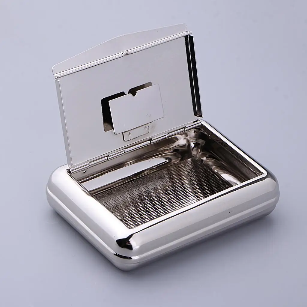 Silver Tobacco Smoke Storage Case Moisturize Box Pipe Tobacco Holder Cigarette Storage Case for Fathers Day Gift