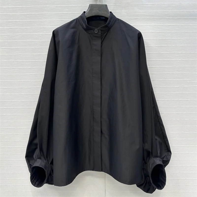 

Women's shirt New autumn 2025 single breasted slim fit long sleeved top lantern sleeve pure cotton Women's blouse y2k Women top