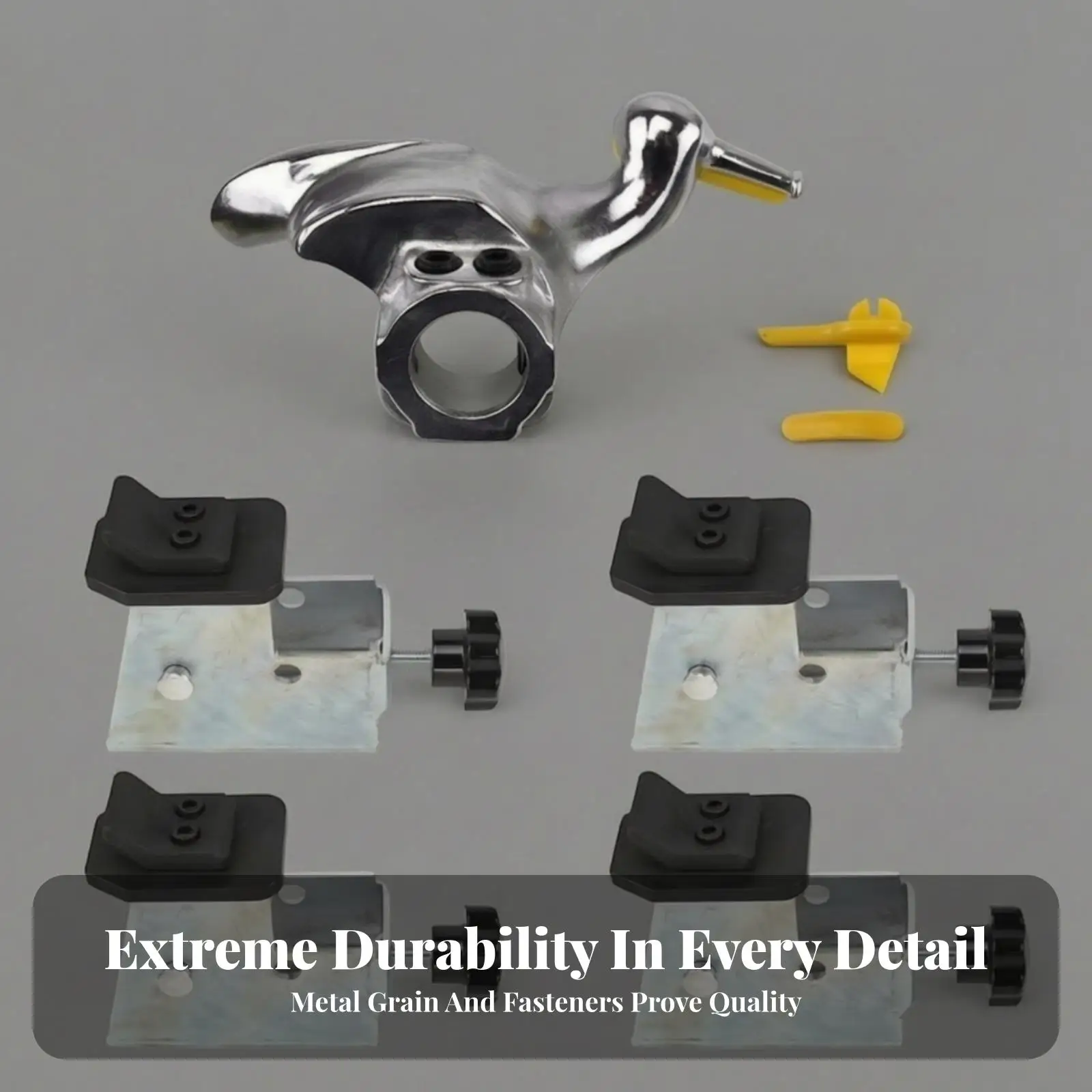 ATV Tire Changer Clamp Kit Four Base Clamps with Smooth Molded Contact for Rim Safe Mounting