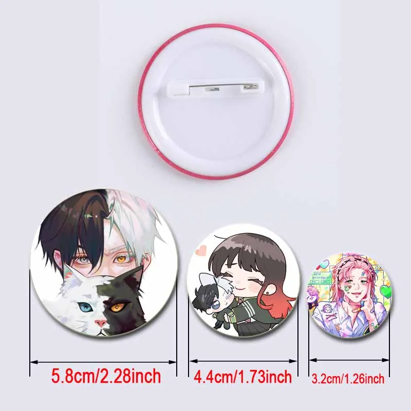 Anime Wind Breaker Brooch Cartoon Figures Haruka Sakura Touma Hiiragi Hayato Suou Badge Snap-in Pins for Backpack Accessories