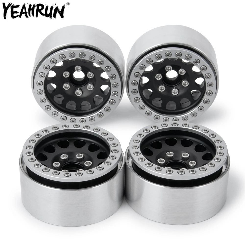 

YEAHRUN Aluminum 1.9 inch Beadlock Wheel Hub Rim For Axial SCX10 90026 90046 TRX4 CC01 D90 1/10 RC Crawler Car Parts