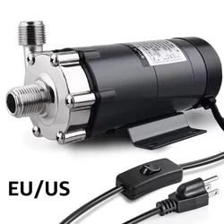 Magnetic Beer Drive Pump,304 Stainless Steel Brewing Wort Pump with Switch,1/2 NPT Food Grade Circulating Pump for Transfer Wort