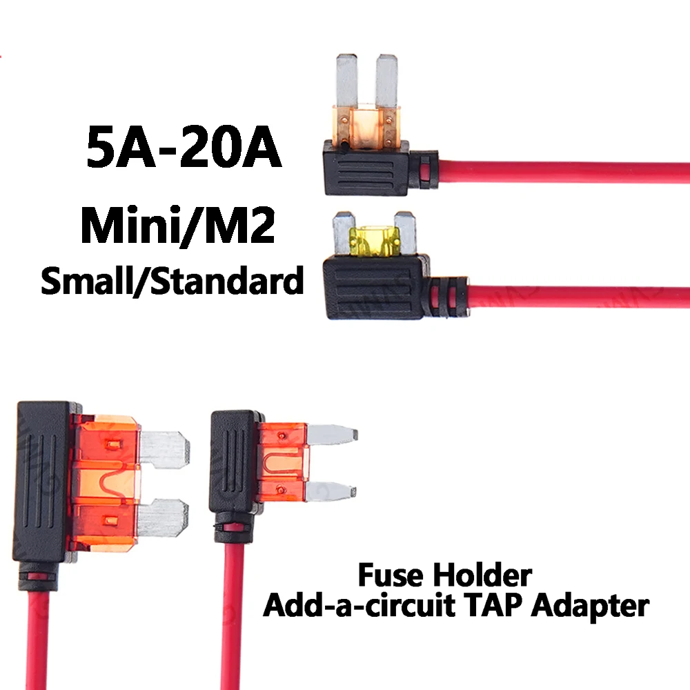 1PCS/lot 12V 5A 10A 15A Fuse Holder Add-a-circuit TAP Adapter ATM APM Blade Small Micro Standard Ford  20A