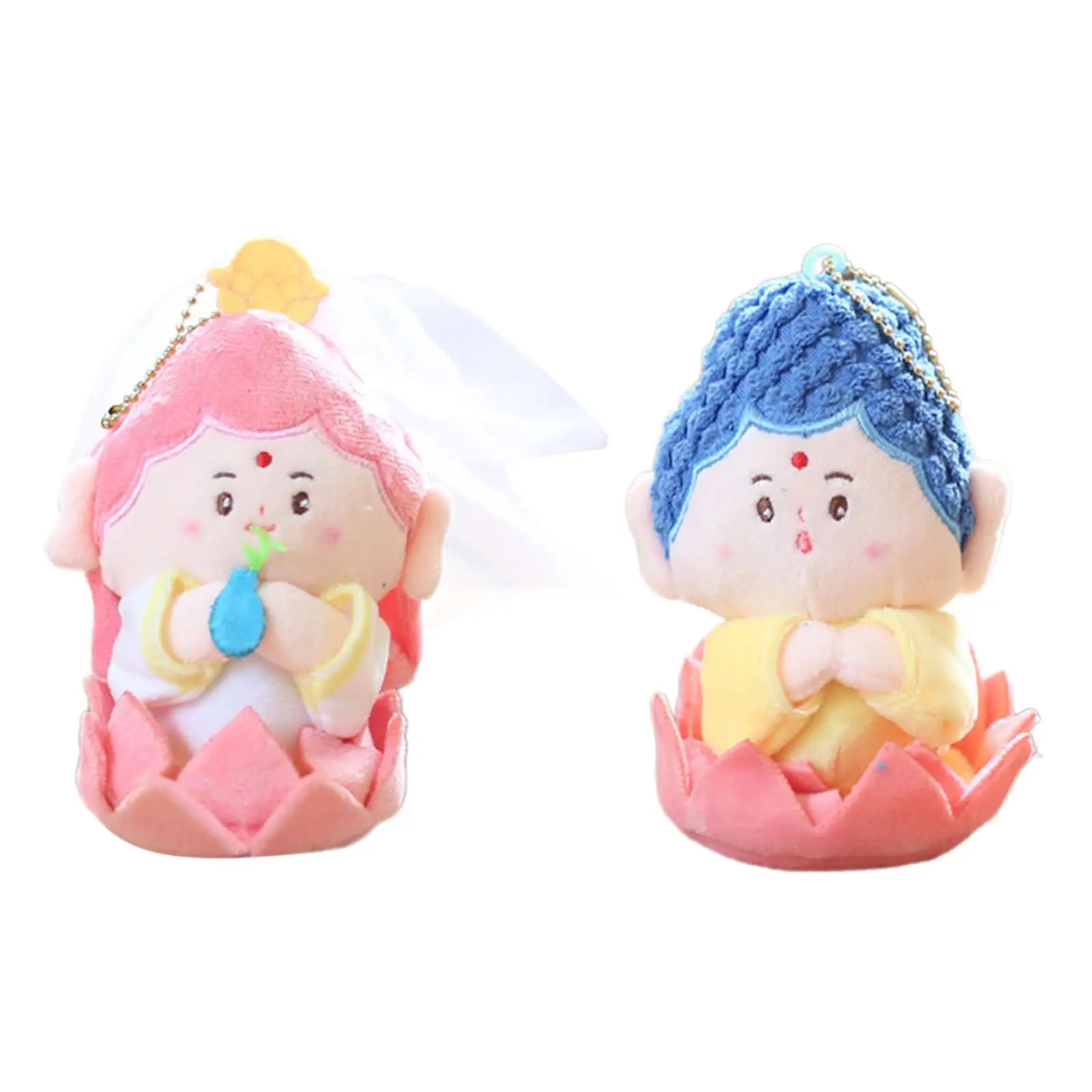 Cartoon Lucky God Plush Toy Adorable Decoration Feng Shui Decor Backpack Bag Pendant for Children Men Women Kids Birthday Gift