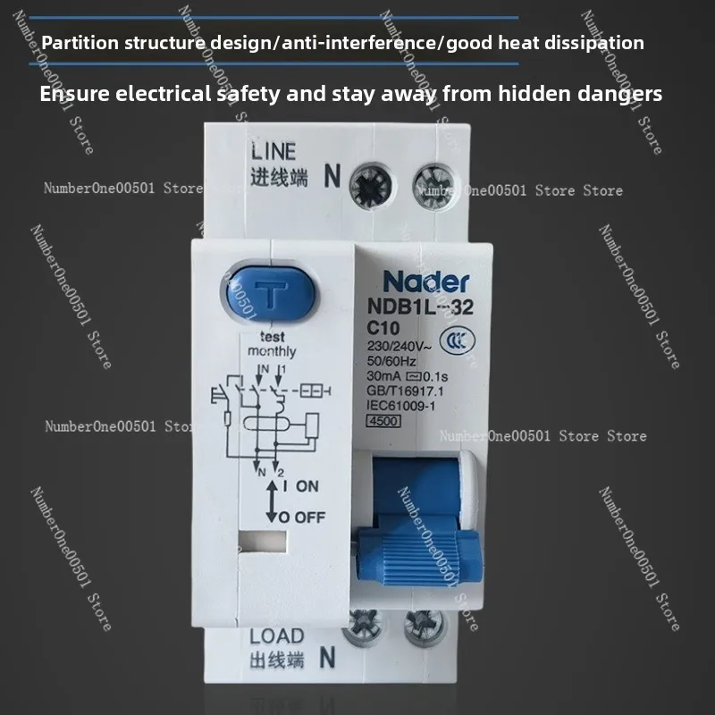 

Выключатель защиты от утечки NDB1L-32 Воздушный выключатель защиты от утечки 10A16A20A 32A