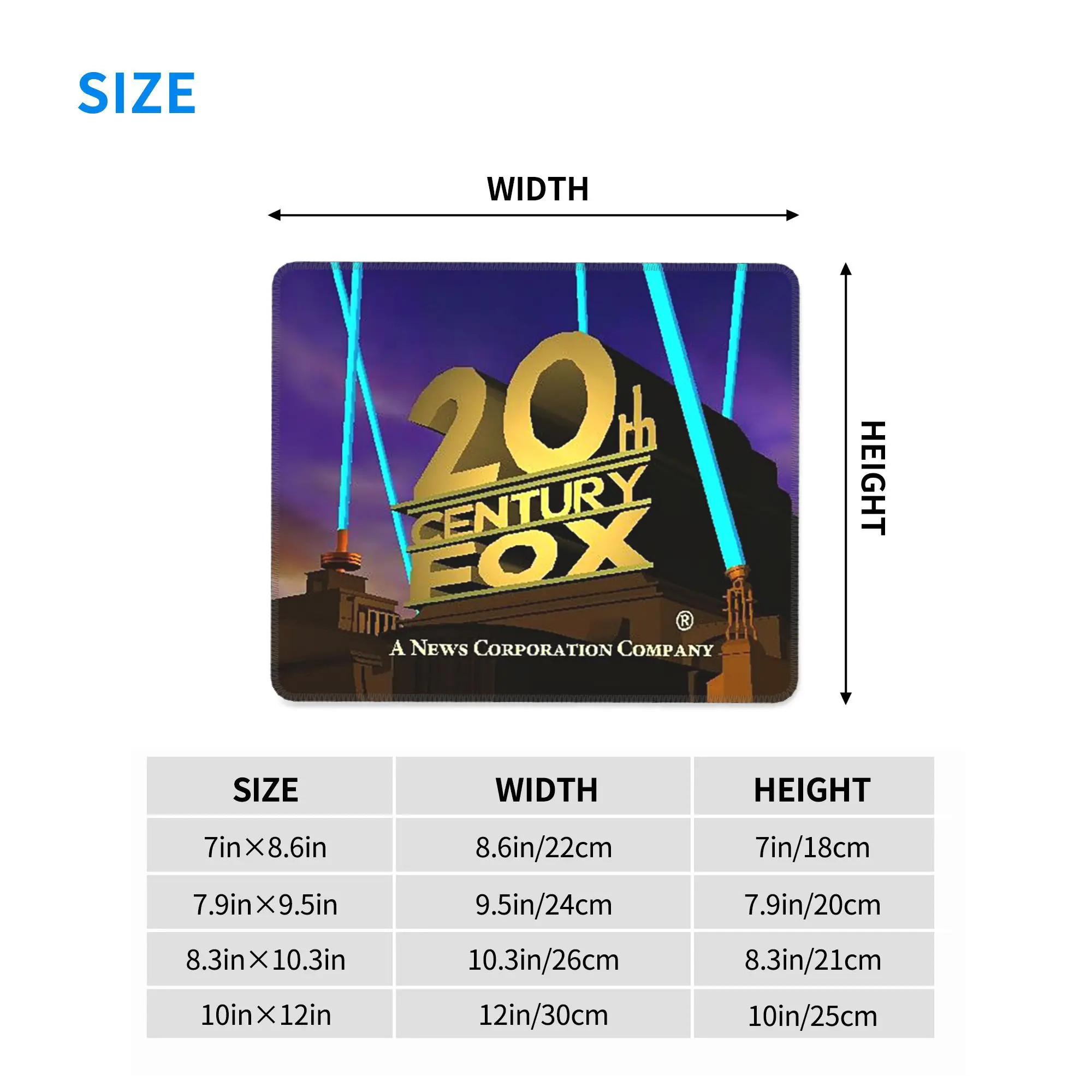 20世紀フォックスマウスパッドコンピュータキーボードマウスマットゲーマーPCラップトップデスクマットオフィスアクセサリーテーブルマット