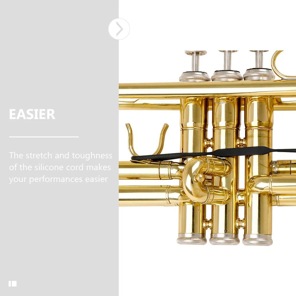 

Trumpet Accessory Silicone Slide Stopper Ring Black Elastic Lightweight Compact Smooth Playing Trumpet Slide Stopper