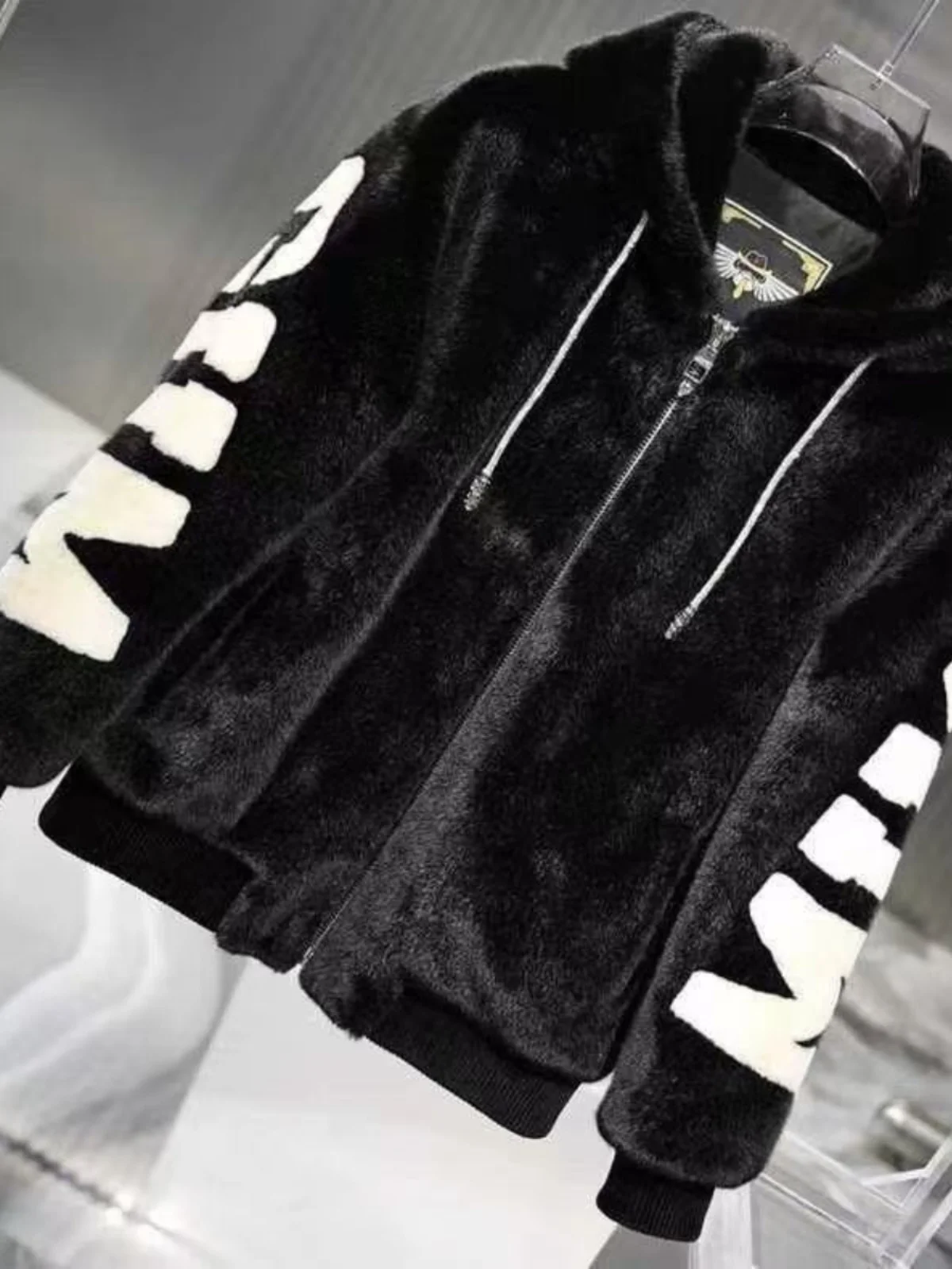 

Men's Autumn Winter Fce Lined Hooded Jaet Slim Fit Casual Versatile Faionable Outerwear Windproof Polyester Fabric