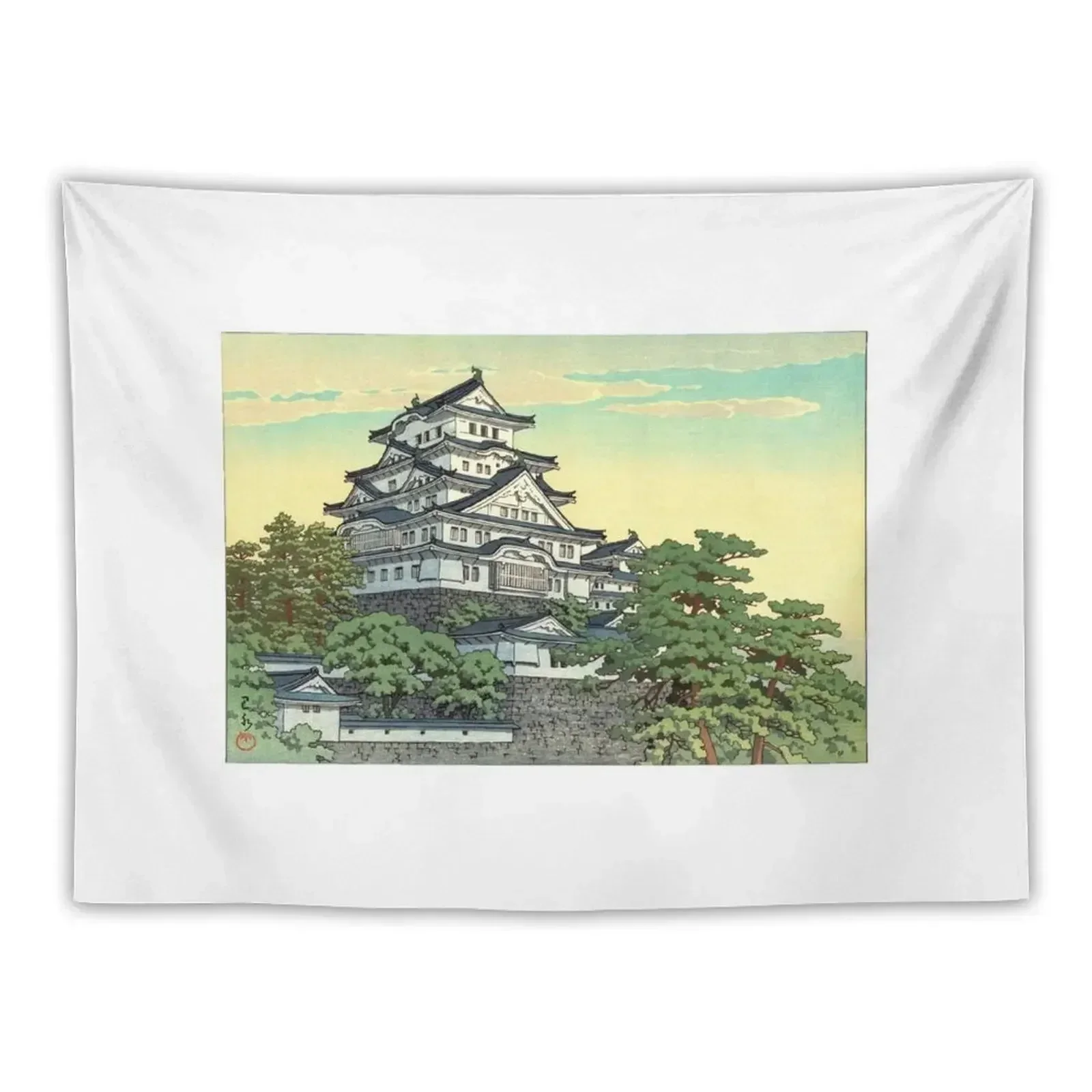 Kawase Hasui Pacific Transport Lines Himeji Castle Tapestry Bedroom Decorations Home Decor Accessories Tapestry