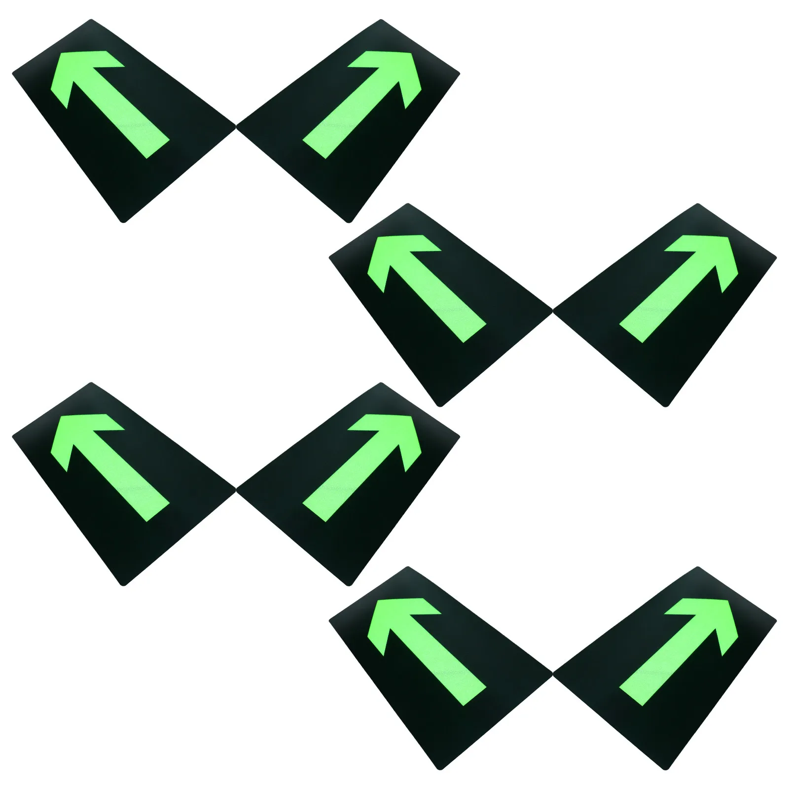 

8 шт. светящиеся в темноте водонепроницаемые наклейки-стрелки для аварийного выхода, знаки пожарной эвакуации, самоклеящиеся, для супермаркетов и торговых центров