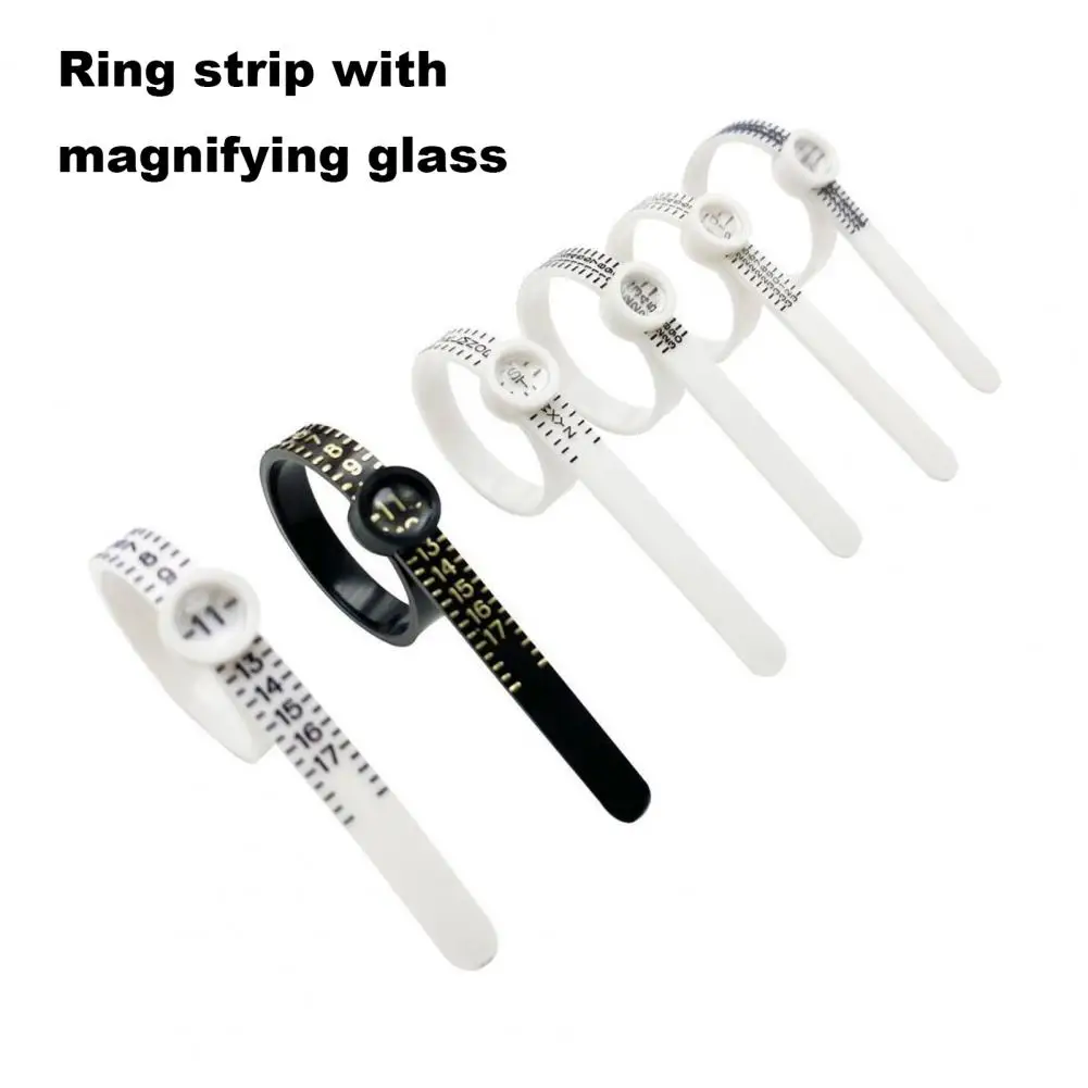 Ring Sizer Ferramenta de Medição com Lupa, Ring Ruler Excurate Size Identification, Ring Resizing Solution