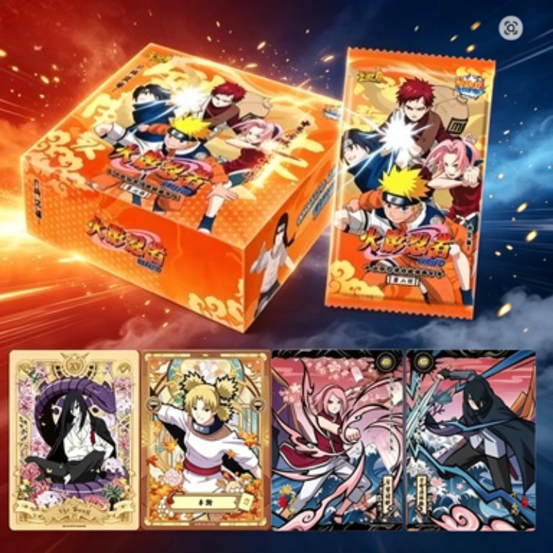 KAYOU Genuine Naruto Cards Chapter of Soldiers - 8th Edition Shippuden CR MR Naruto Sasuke Anime Peripheral Gift Toys
