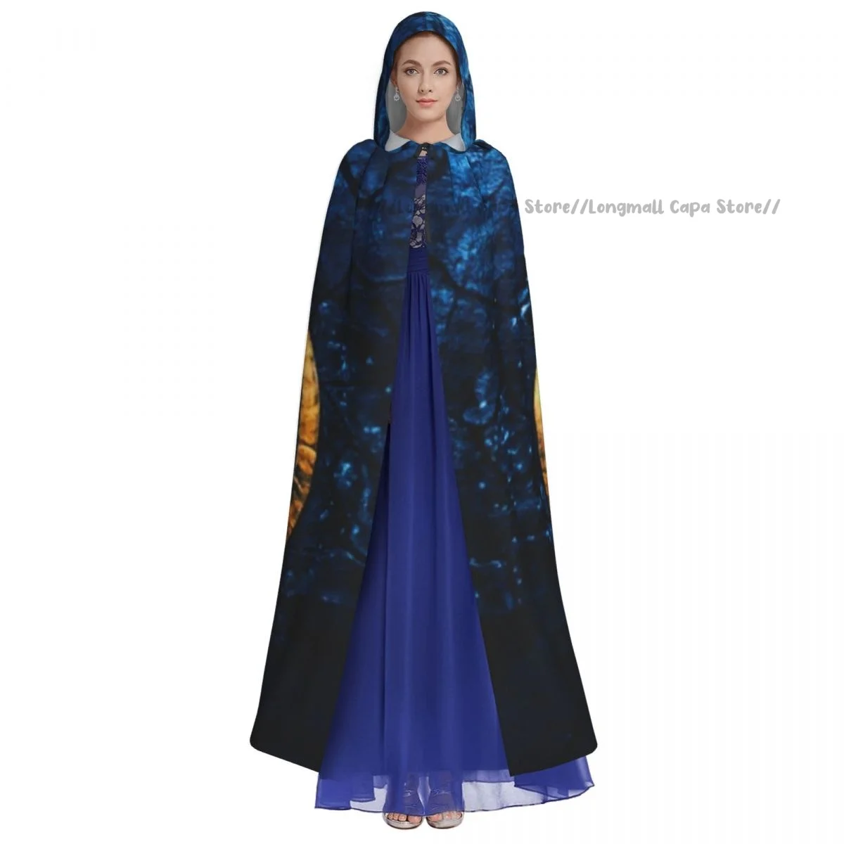 May You Come Into Good Fortune Cloak Hooded Cosplay Costume Halloween Adult Long Party Cape