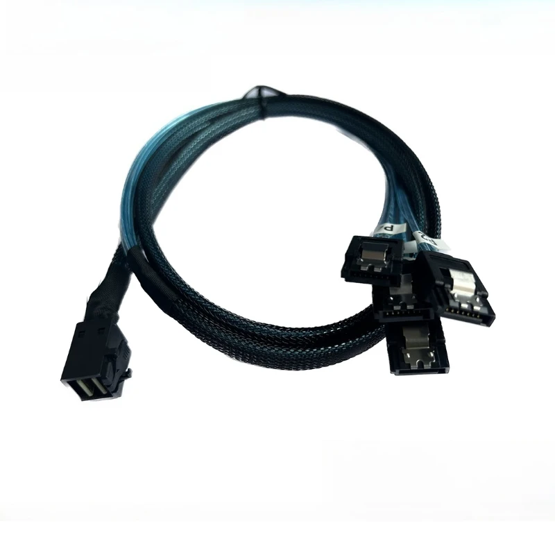 

Совершенно новый кабель SFF 8643–4*SATA 1–4 Mini SAS Array Card, подключенный к кабелю передачи данных жесткого диска 0,75 см для серверной рабочей станции ПК