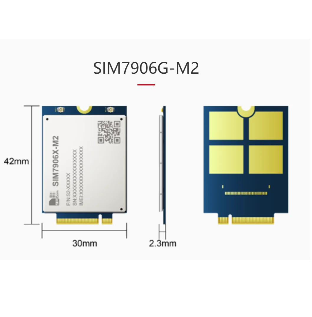CAT6 module LTE M.2 SIM7906G-M2 SIMCOM SIM7906G  300Mbps downlink and 50Mbps uplink rate for Global can replace EP06-E EP06-A
