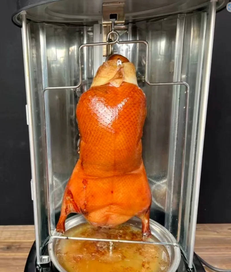 Vertical Rotisserie Oven  Automatic Chicken Roaster Shawarma Barbecue Grill Machine