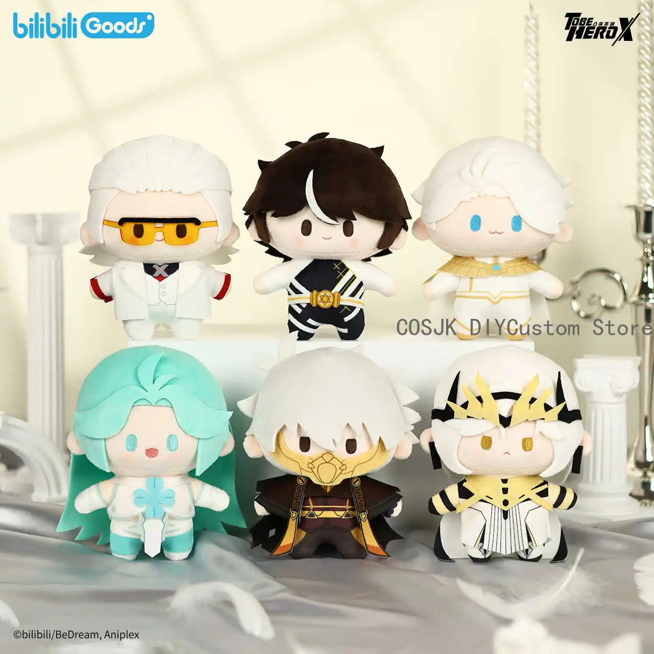 Jogo para ser herói x agradável lin ling sorte qing 15cm anime figura ídolo plushies travesseiros maumet mascote fantoche fãs presente de aniversário