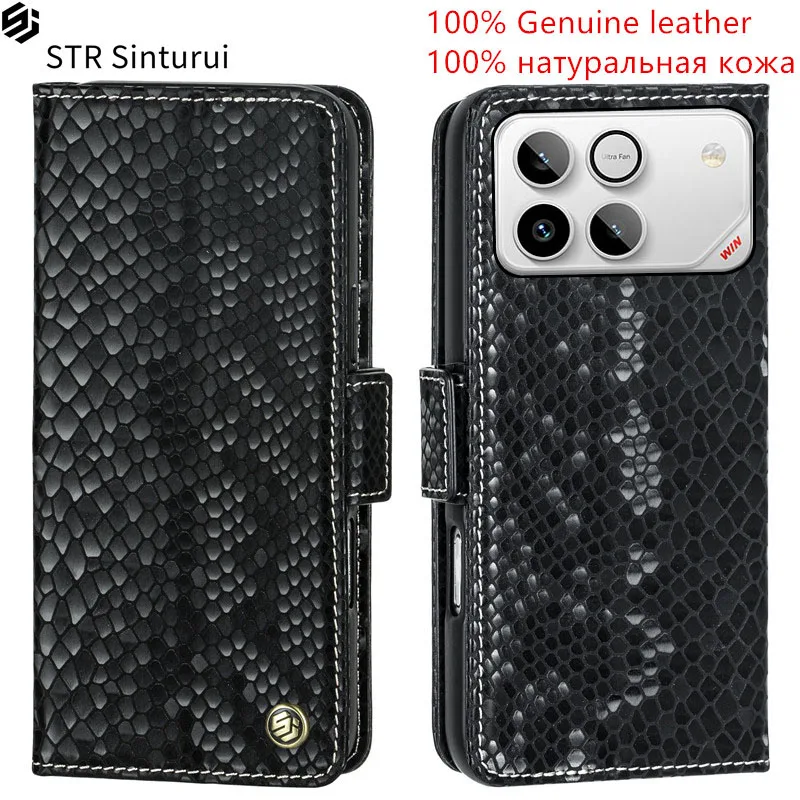 

STR 100% Genuine relief pattern leather card Slot Wallet Cover For Honor Win RT AAK-AN00 AAP-AN00 Flip shockproof phone Case