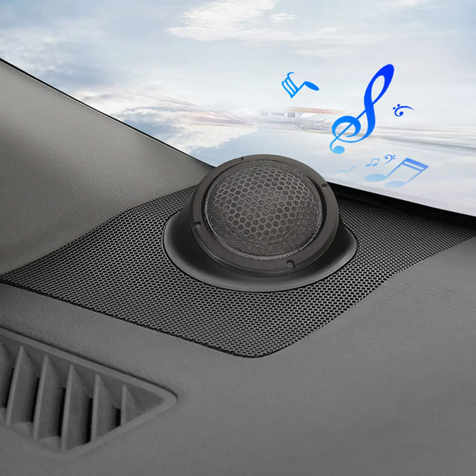 2Pcs Audio Speaker Net High Durability Iron Mesh Protective Grill Cover for Car Home DIY 6.5 Inch Loudspeaker Replacement