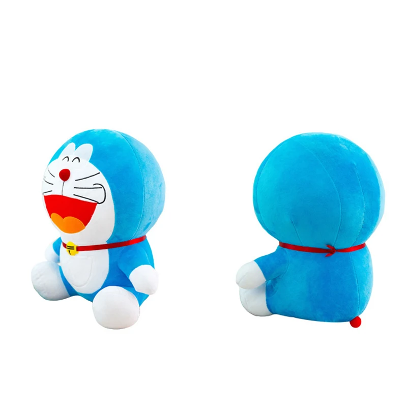 Lindo Peluche de Doraemon, Muñeco de Gato Robot Azul, Regalo de Cumpleaños de Anime Doraemon, Muñeco de Animal Suave (25 cm)