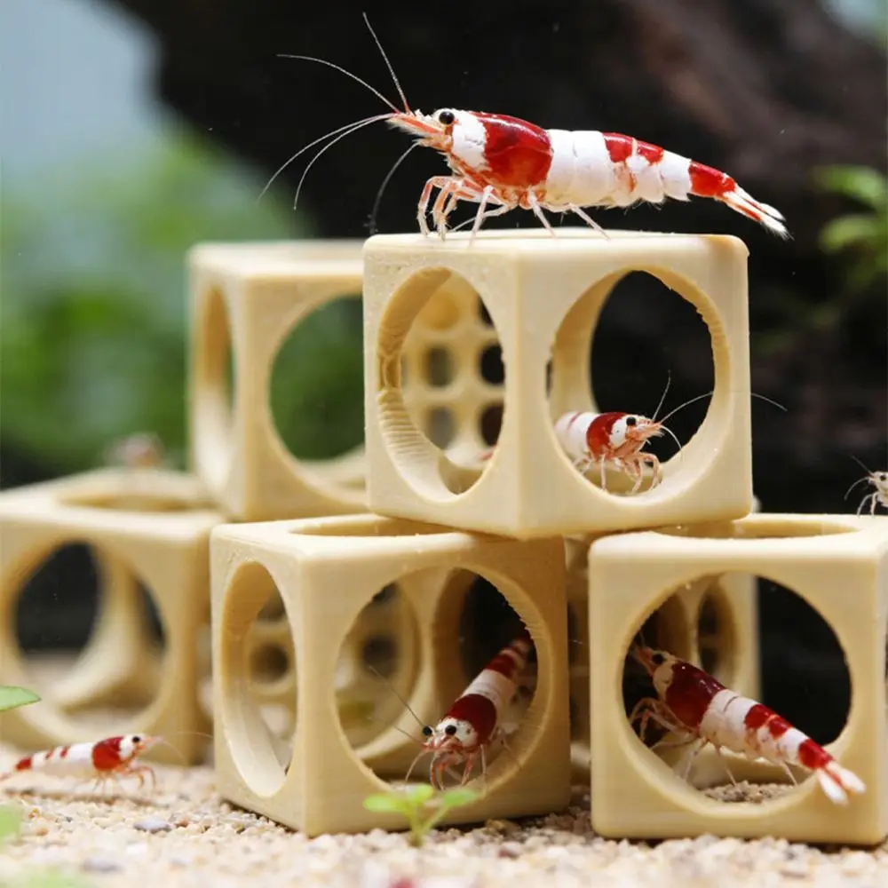 Geometric 3D Printed Aquarium Shrimp Hideout Multiple Styles Safe Shrimp Shelter Small Fish Hiding Spot Aquarium Decor