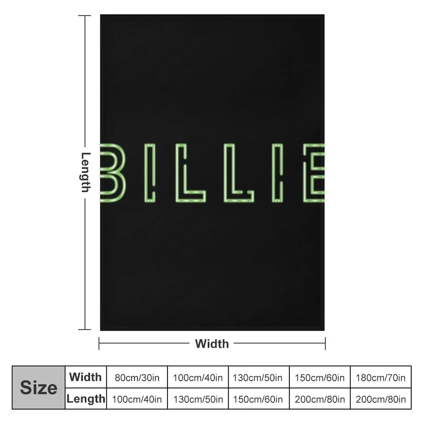 billie neon sign Throw Blanket Softest Decorative Throw Custom Travel Blankets