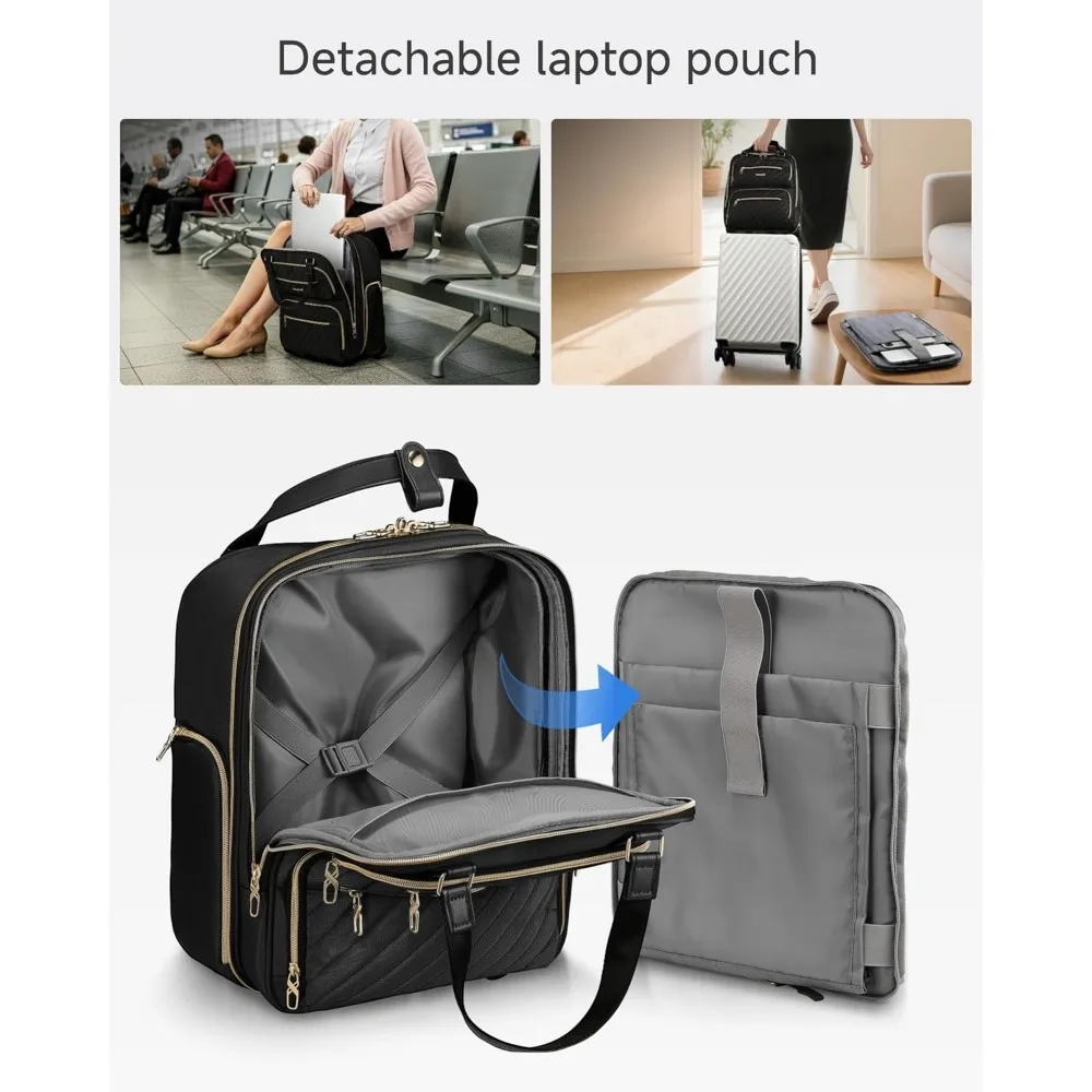 Equipaje de mano ligero y suave para debajo del asiento, maleta para artículos personales para viajes, elegante y compacta