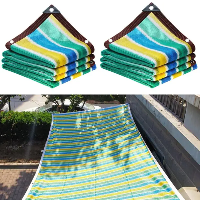 

Camping Sun Shelter Sunshade Net UV Protection Sunshade Colorful Outdoor Terrace Shade Membrane Garden Awning Tent Net