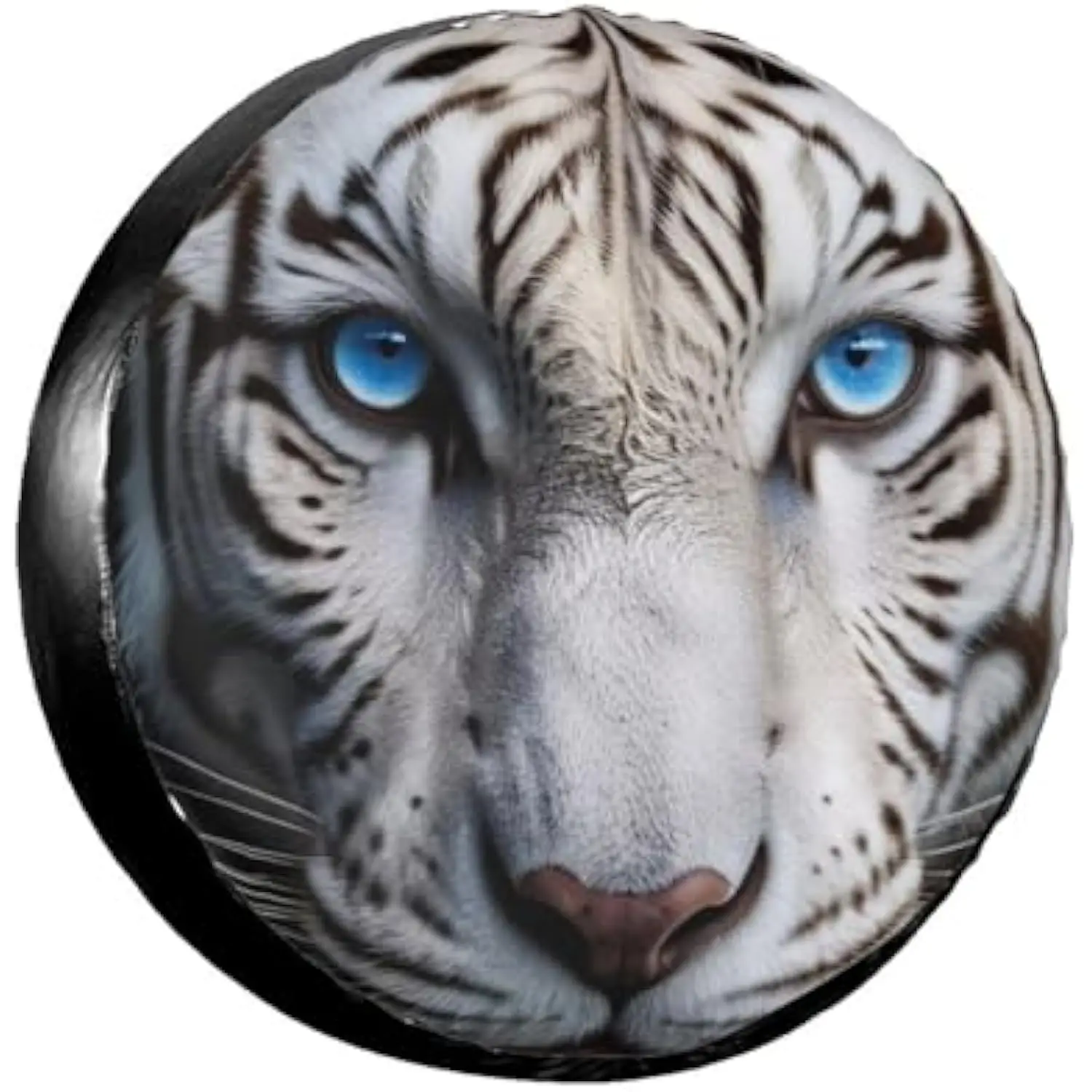 

Blue Eyes White Tiger Spare Tire Cover Weatherproof Polyester Wheel Protector for SUV Truck