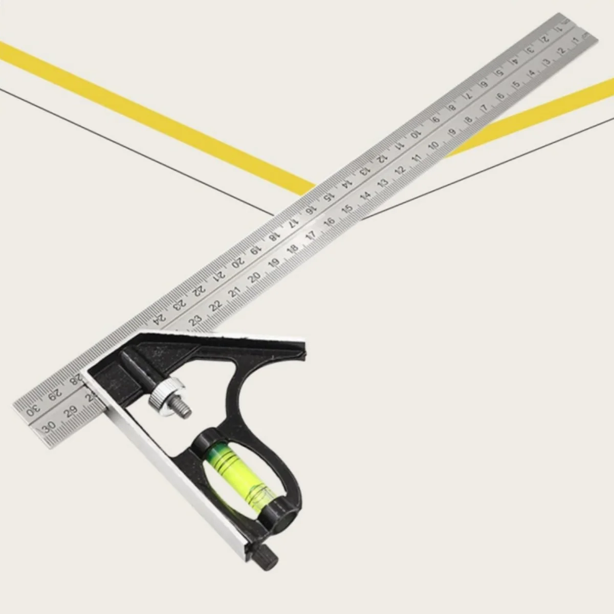 مزيج مربع الفولاذ المقاوم للصدأ نجار حاكم أداة قياس تأطير مربع مربع أداة ل رافتر التزيين الدرج تسقيف