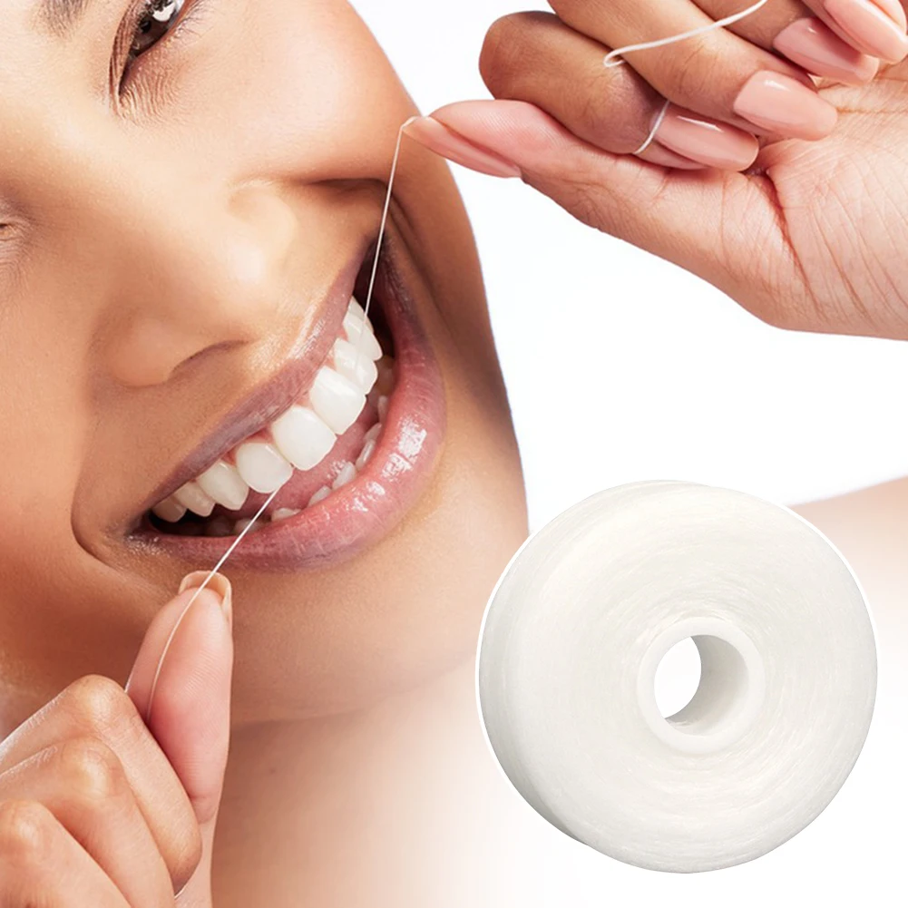 10 Rolls Dental Flosser Oral Hygiene Teeth Cleaning Dental Floss Spool Wax Mint Toothpick Flosser Teeth Flosser 50M