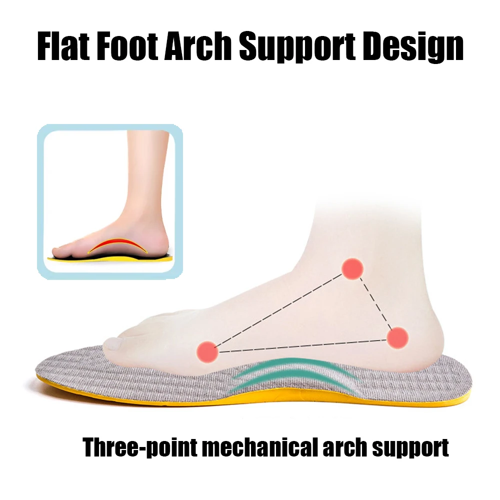 PU Orthotic Insole For Flat Feet Arch Support Orthopedic Shoes Sole Insoles For Men Women O/X Leg Corrected Feet Care Shoe Pads