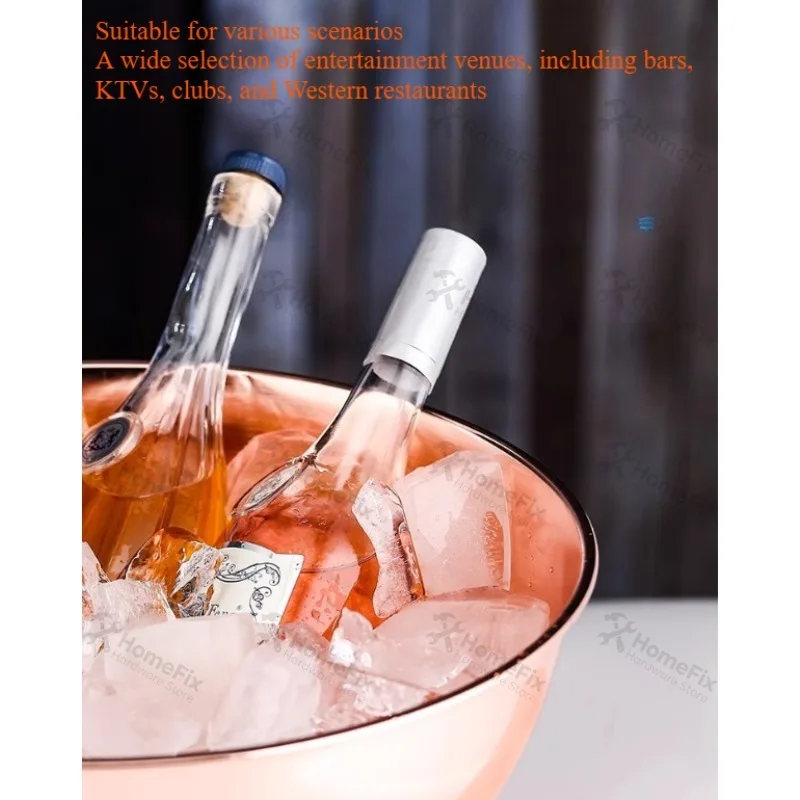Large Stainless Steel Champagne Ice Bucket, Wine Chiller Tub for Bar Party Home Decoration
