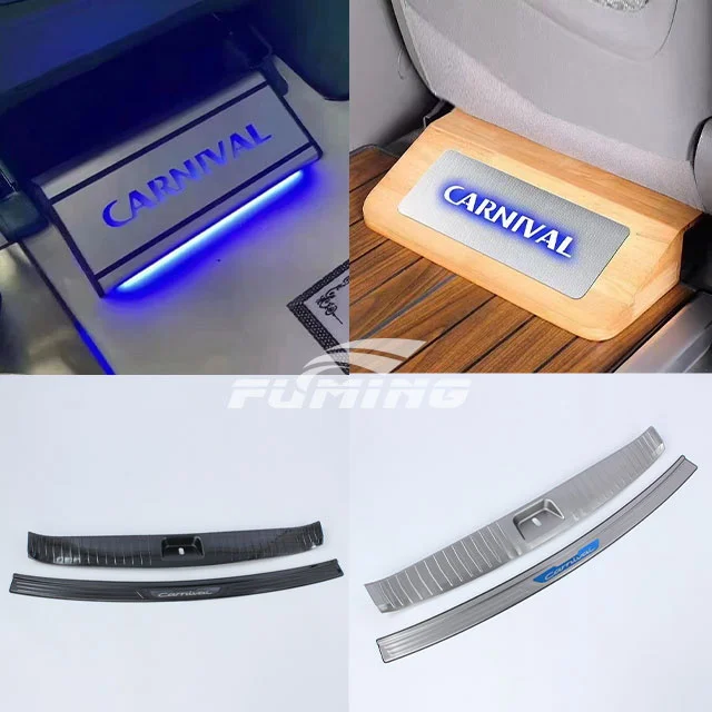 Modifikasi Strip Ambang Pintu Mobil Karnaval dari Baja Anti Karat, Desain Sport-Mewah, Pelindung Luar Fender yang Elegan