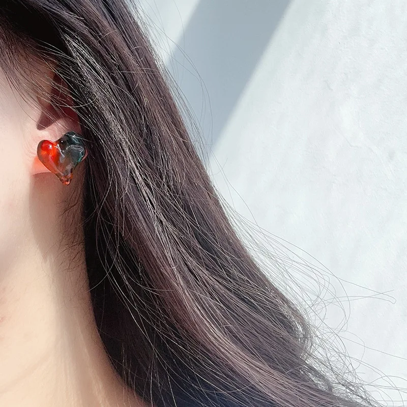 Unlock The New Product, Sweet And Spicy Girls Close Their Eyes Into Jelly Love Stud Earrings, Advanced Sense Retro Hong Kong Sty