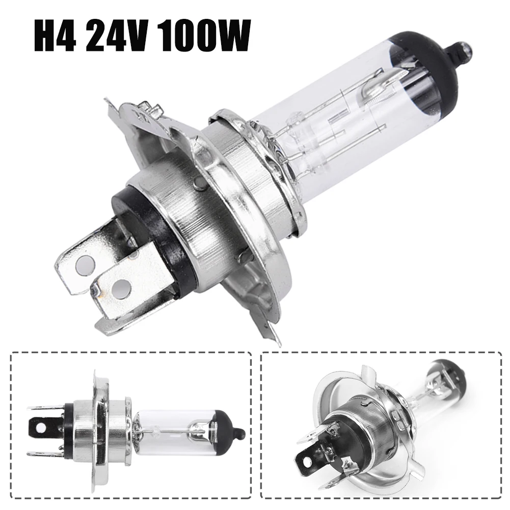 

New H4 24V 100W Car Headlight Car Headlight Halogen Lamp UV Quartz Tube Glass 3200K Waterproof Vibration Resistant Yellow Bulb