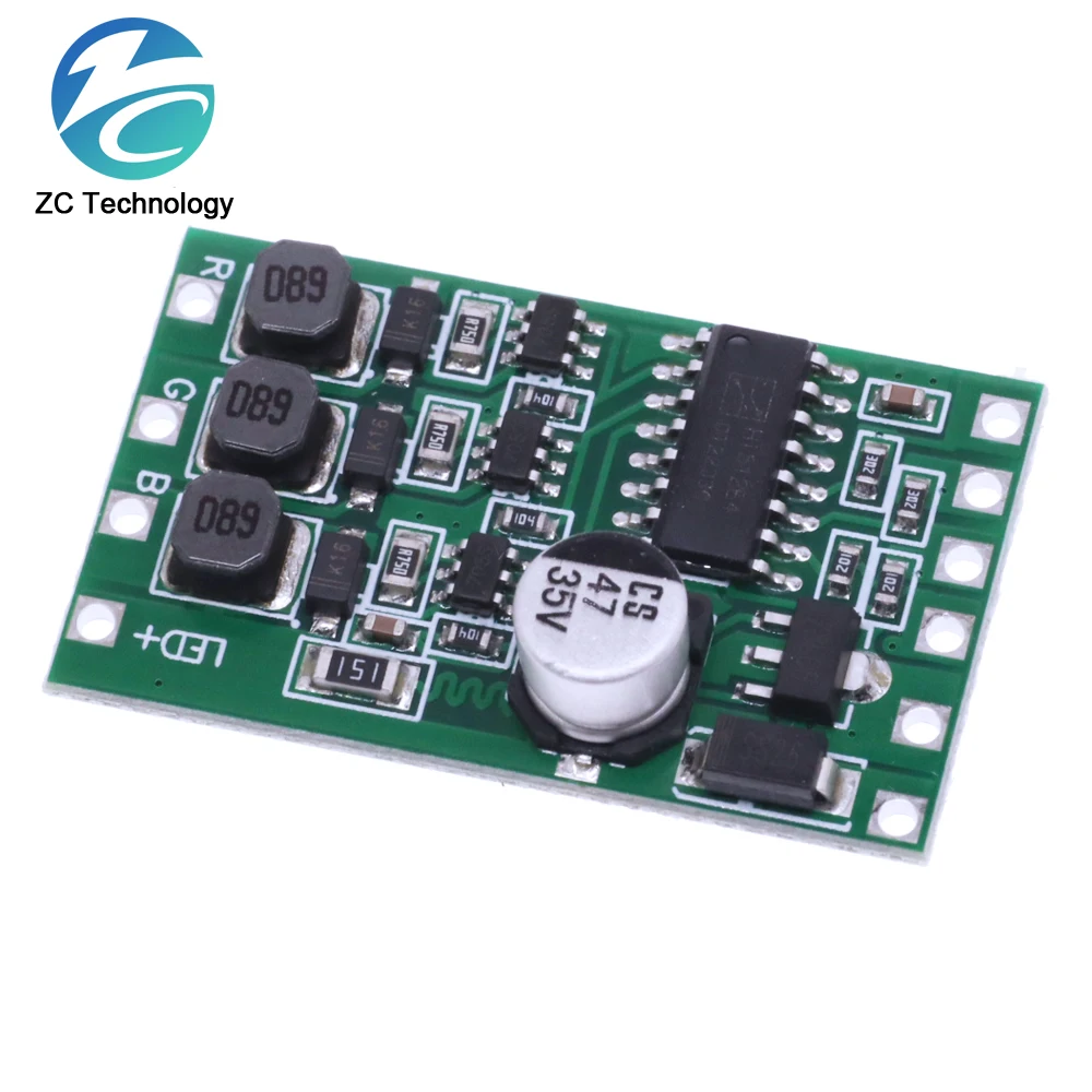 LED Constant Current drive power module DMX512 three channel RGB full-color 300mA adjustable external control drive board