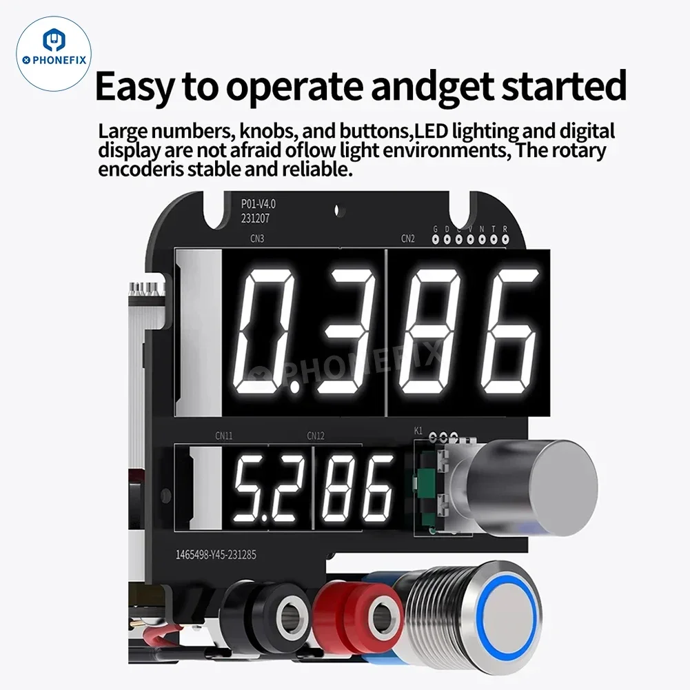 Mechanic DC-1505-fuente de alimentación de escritorio inteligente, pantalla de 4 dígitos, CC, protección contra cortocircuitos para reparación de PCB de teléfono móvil