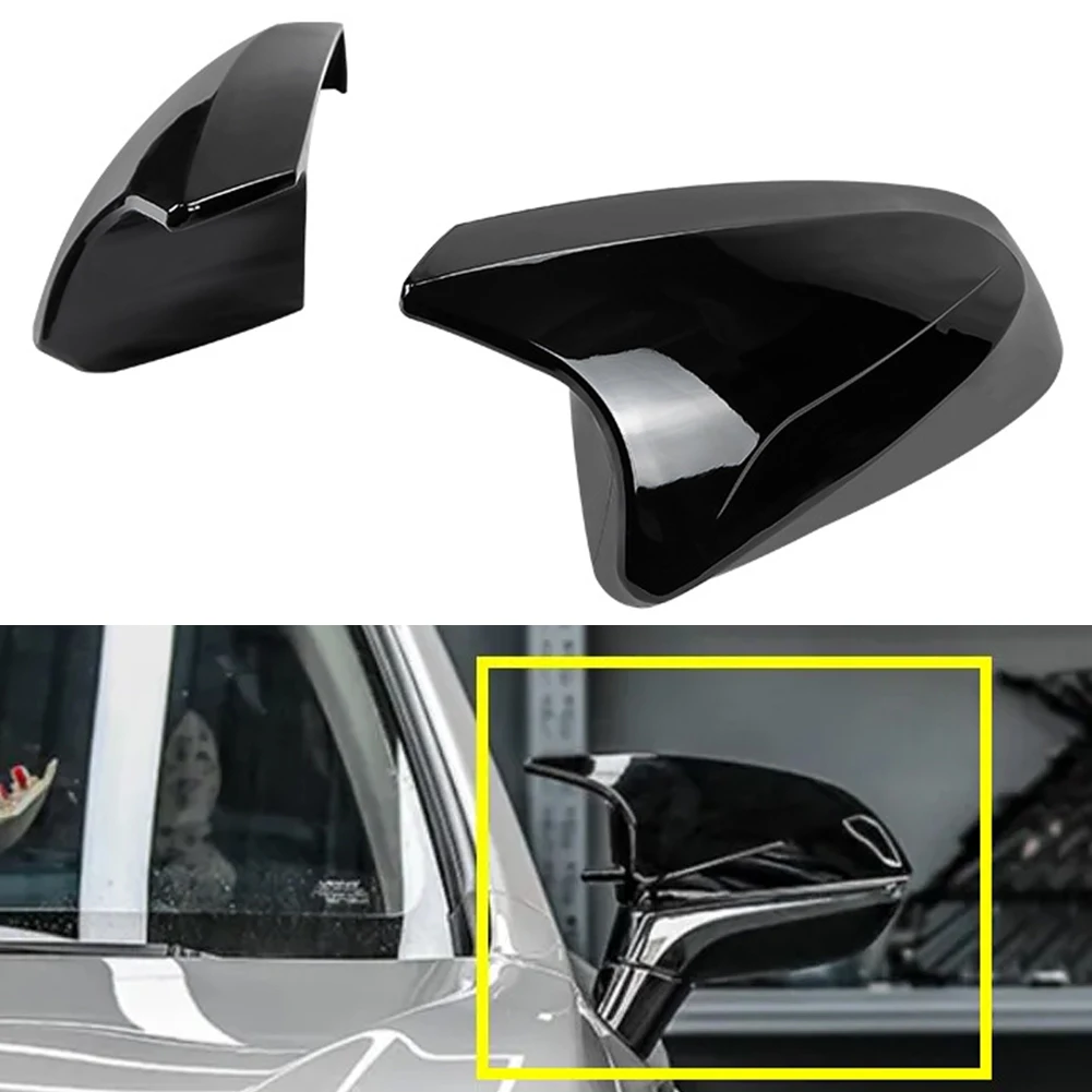 Car Mirror Accessories ABS Glossy Black Mirror Trim Scratch Protection Easy Installation Car Exterior Enhancement