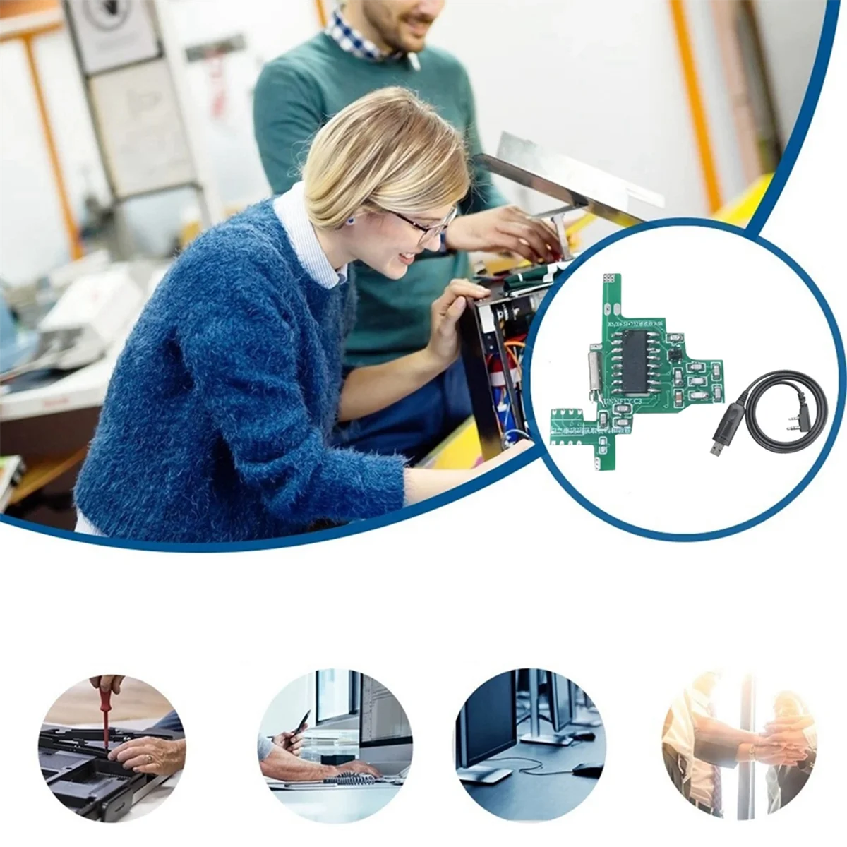 Для Quansheng UVK5/UVK6 SI4732 модуль модификации Интерком фильтр усиленная версия + USB кабель программирования