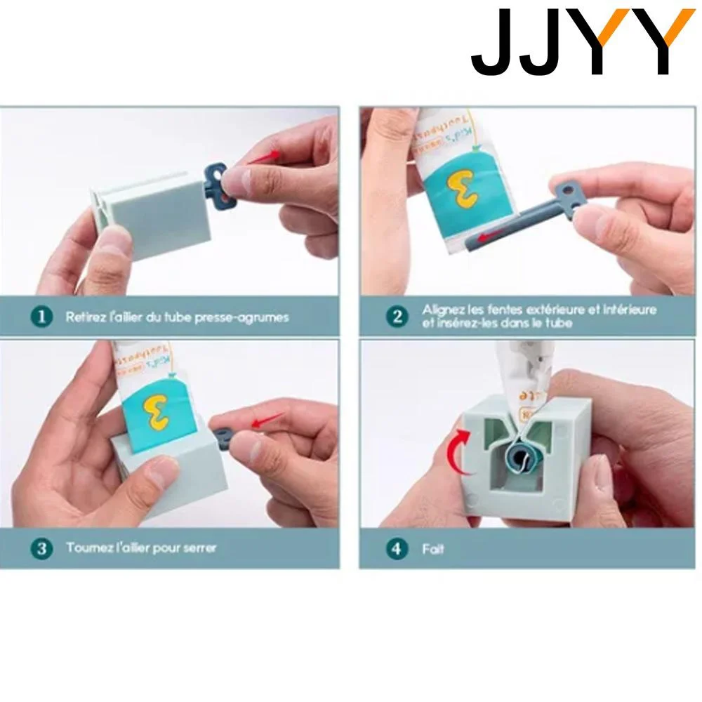 JJYY Household Plastic Toothpaste Tube Squeezer Easy Dispenser Roll Holder Bathroom Supplies Tooth Cleaning Accessories