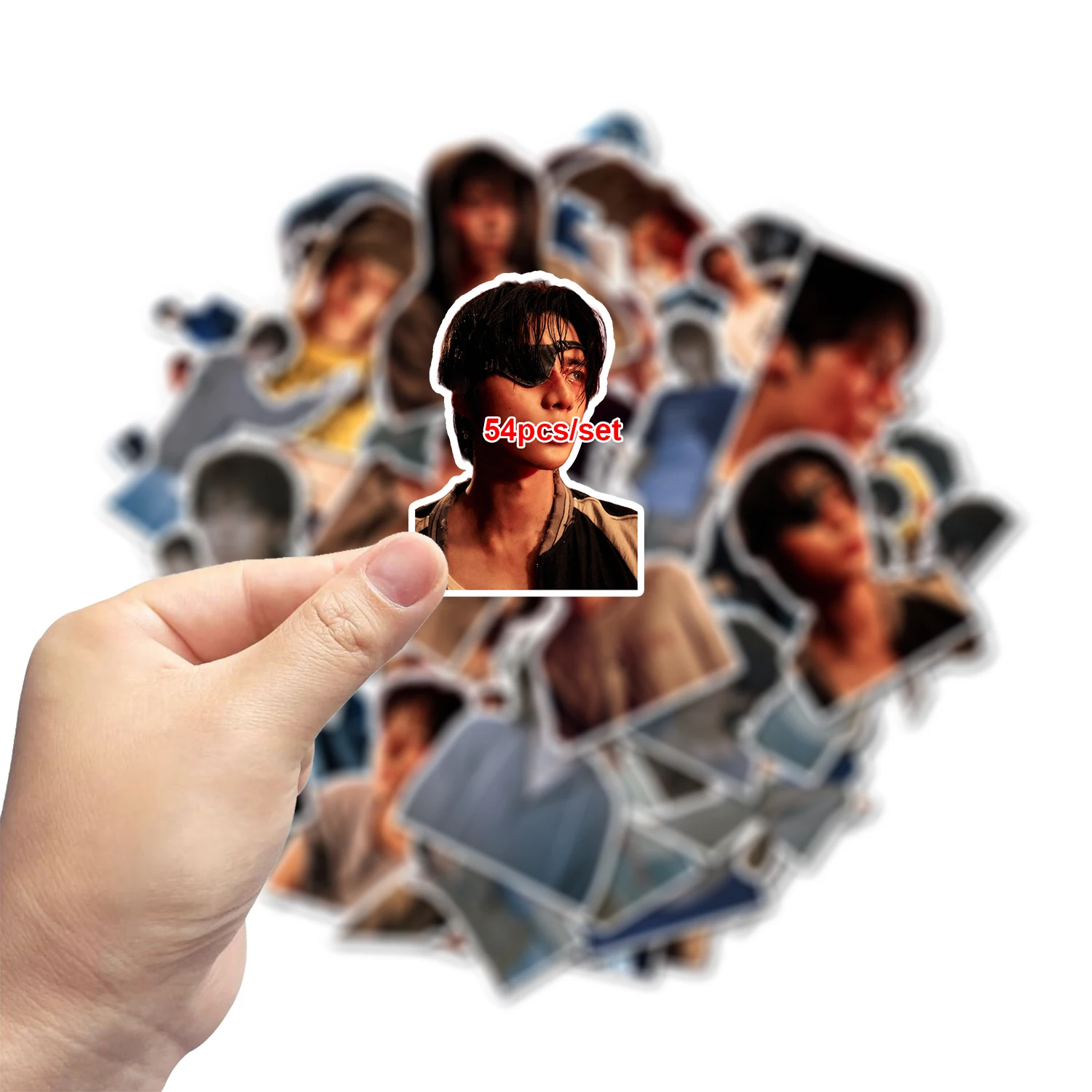 50Pcs Cartoon KPOP Waterproof Stickers Idol Collectible Decals Portable Decor Stickers for Travel