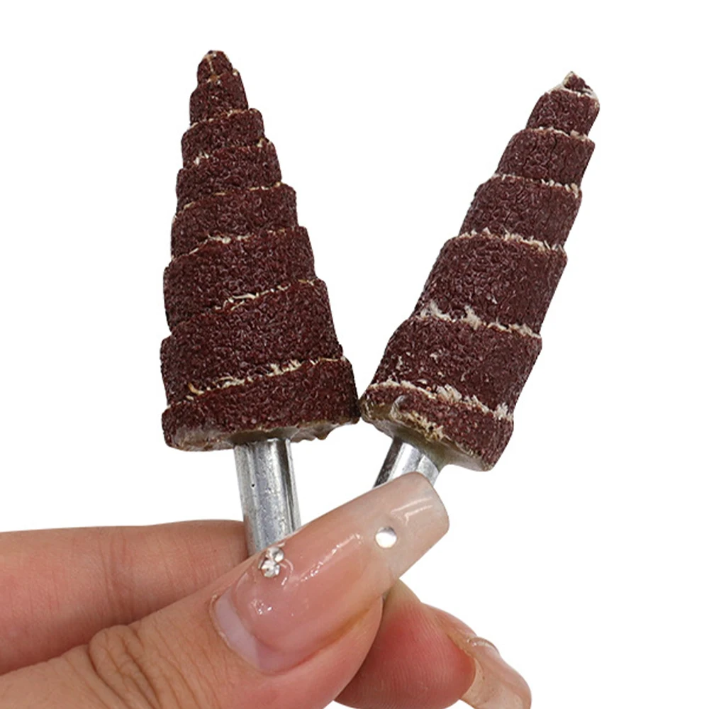 Cabezal de molienda 4 en 1, vástago de 6MM, cabezal de molienda de cono cónico, ruedas de aleta de papel de lija de 15/20/25/30mm, accesorios de herramientas de pulido