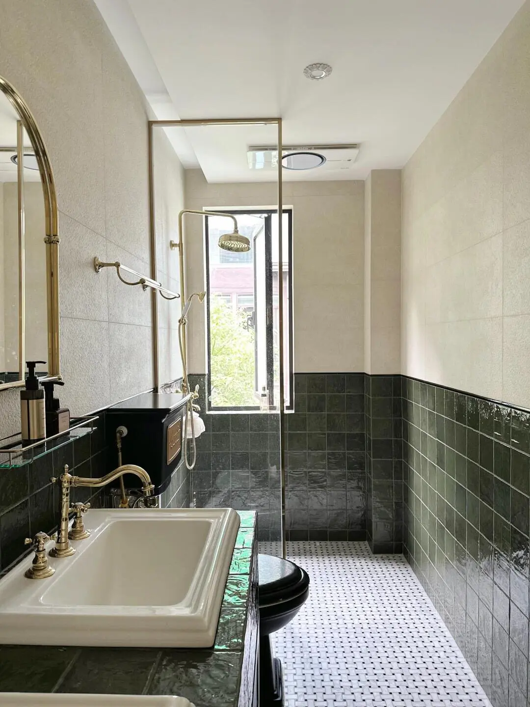 French retro Taichung  semi-embedded on-stage  square washbasin under-stage basin wash  ceramic