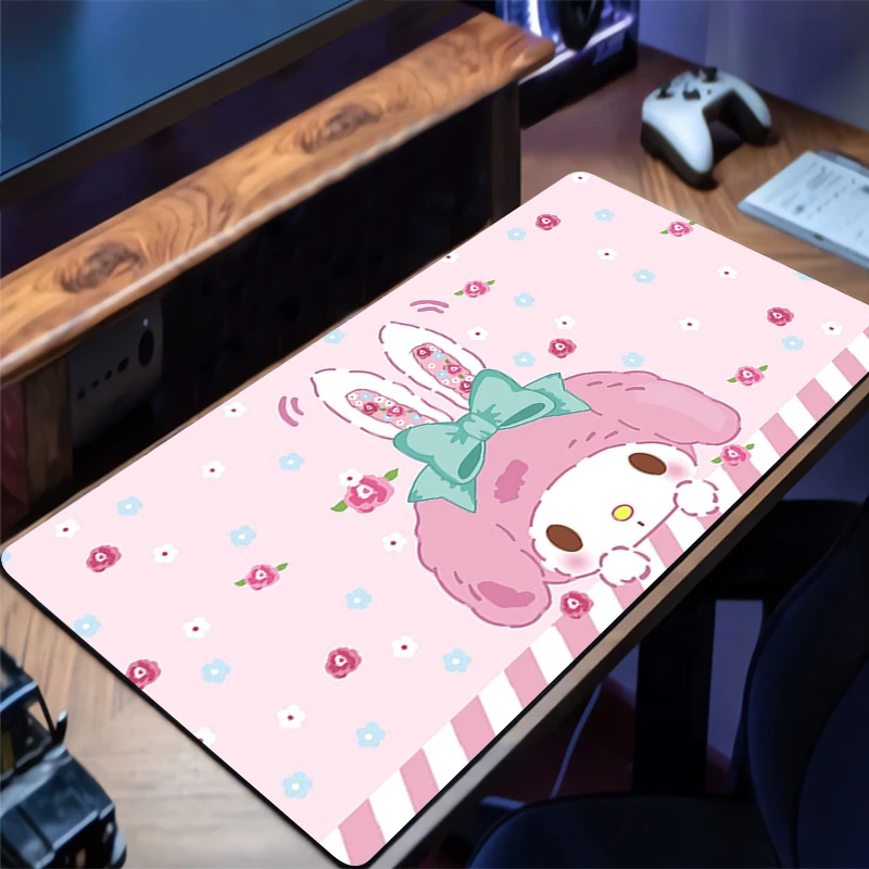 Muismat My Melody Kawaii Antislip Gaming Accessoires Gabinete Gamer PC Computer Bureau Mat Antislip Toetsenbord Pad Tablet Muismat